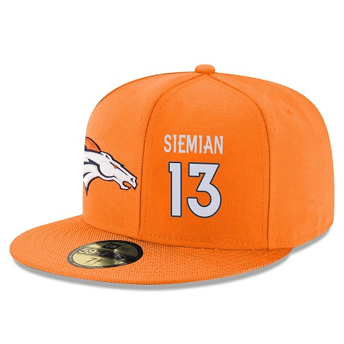 NFL Denver Broncos #13 Trevor Siemian Stitched Snapback Adjustable Player Hat - Orange/White